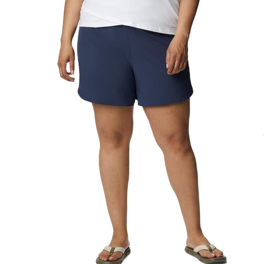 NWT Columbia Women's Performance Hike Shorts Active Fit -Dark Blue XXL w/lining